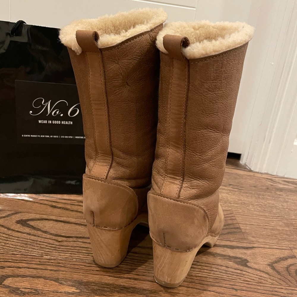No. 6 9" Pull On Shearling Clog Boot